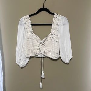 Crocheted Peasant Blouse